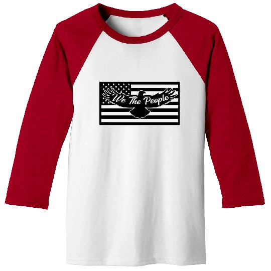 We The People Eagle Flag © LIKE US ON FACEBOOK Baseball Tees