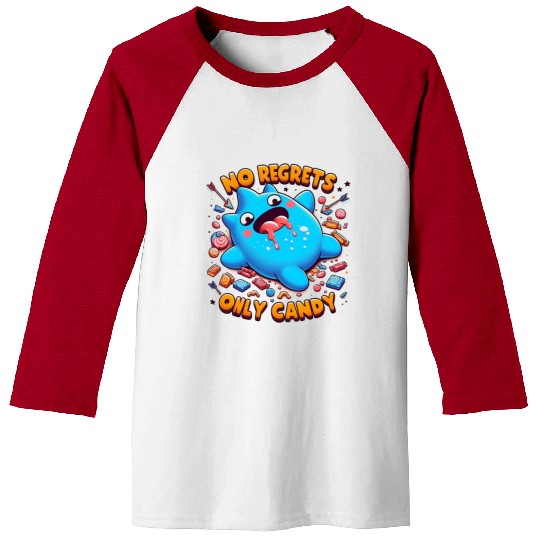 Stitch Halloween No Regrets Only Candy Baseball Tees