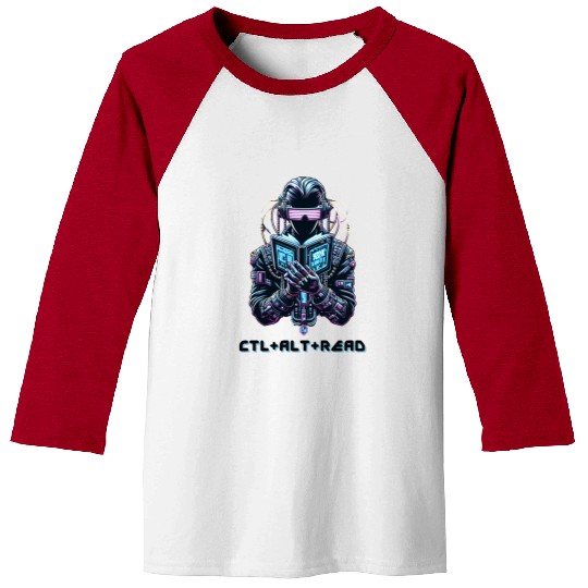 Ctl+ Alt + Read Y2K Reading Book Lover Gift Baseball Tees
