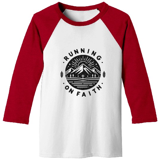 Running on Faith Baseball Tees