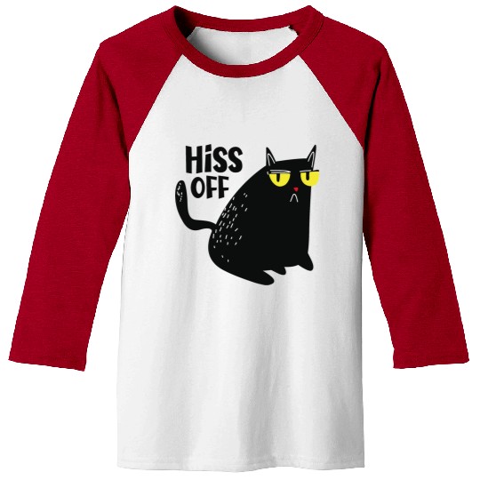 hiss off cat Baseball Tees
