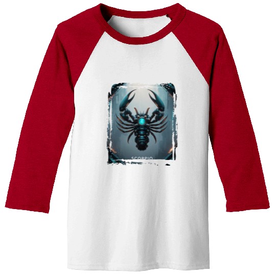 Zodiac sign Scorpio in cyberpunk era Future Baseball Tees