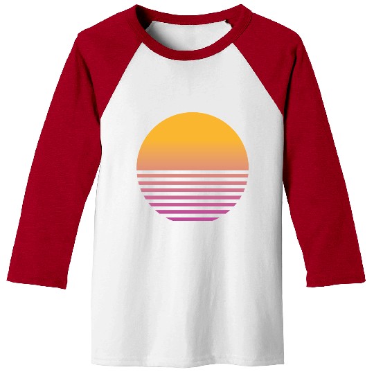 Retro Sunset - 80s Vaporwave Aesthetic Baseball Tees