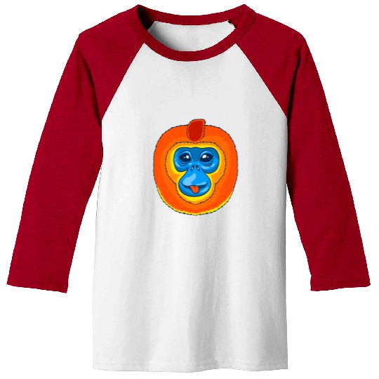 Cute Golden Snub Nosed Monkey Face Baseball Tees
