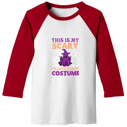 Scary Teacher Halloween Baseball Tees Sublimation Designs