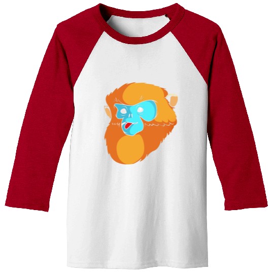 Cute Monkey Face Golden Snub Nosed Monkey Lover Baseball Tees