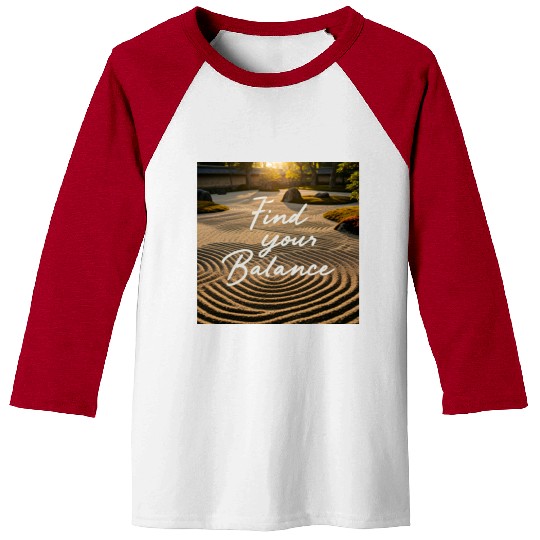 Find Your Balance Tranquil Sand Lines Collection Baseball Tees