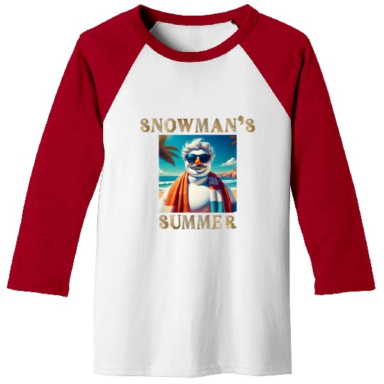 Chillin' Snowman: A Summer Surprise Baseball Tees