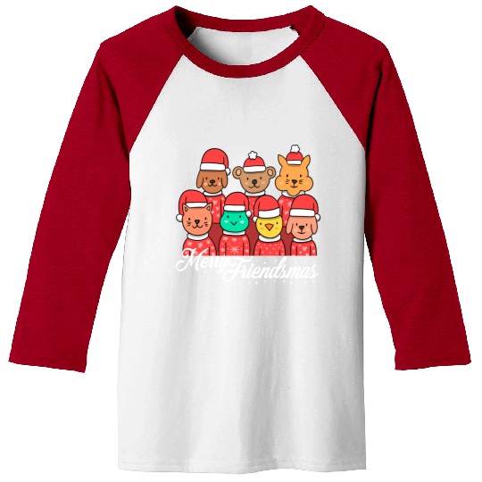 Friends Bff Christmas Baseball Tees