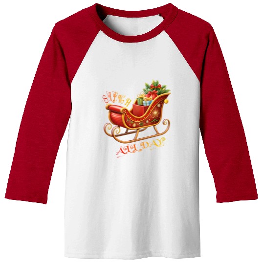 Sleigh All Day/Christmas Baseball Tees