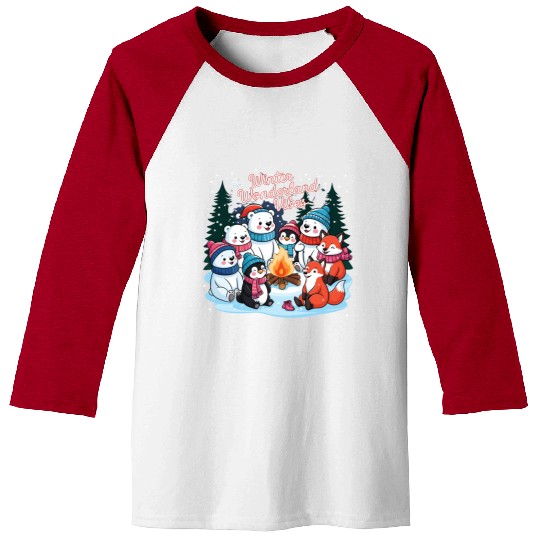 Winter Wonderland Snowflake Baseball Tees