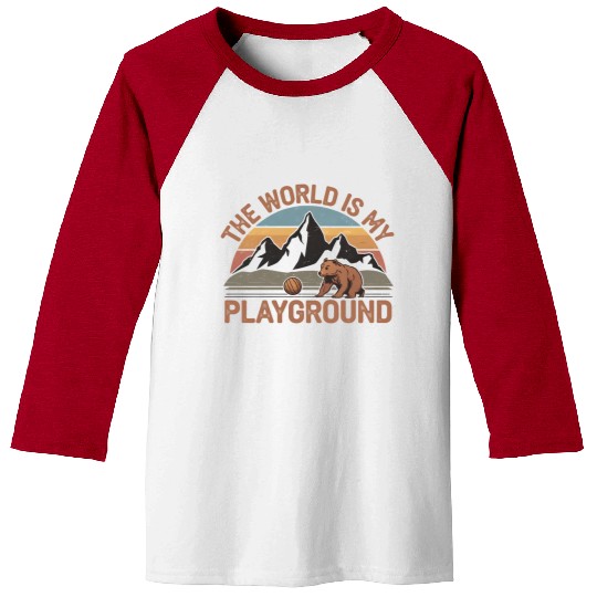 The World is My Playground Baseball Tees