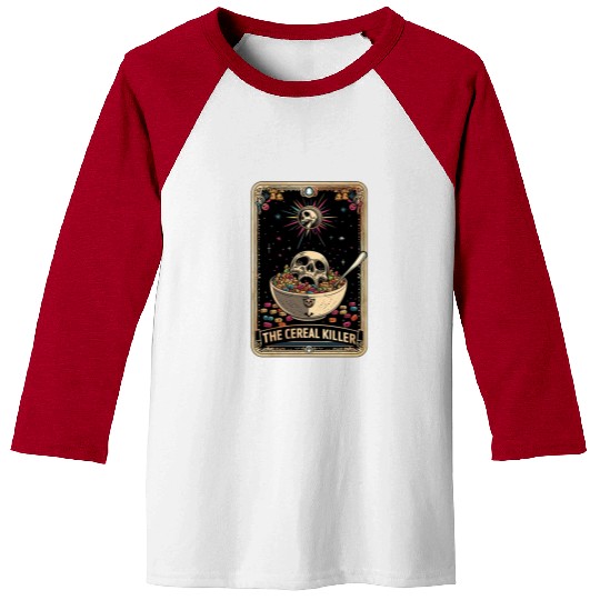 Cereal Killer Tarot Card Horror Movies True Crime Baseball Tees