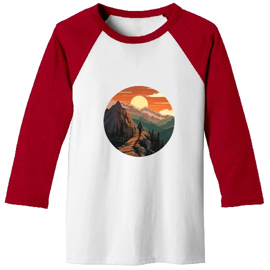 Hiking Nature Vacation Baseball Tees