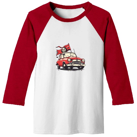 Communist Soviet Pirate Retro Car Baseball Tees