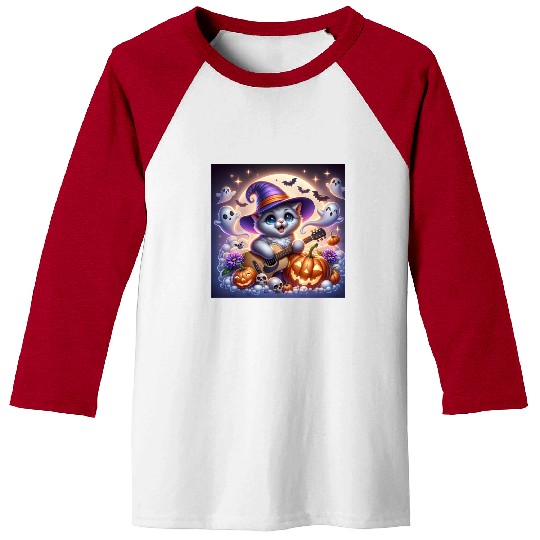 Happy Halloween cute puppy Baseball Tees