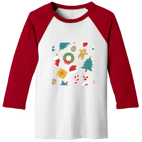 Classic Christmas Icons Baseball Tees