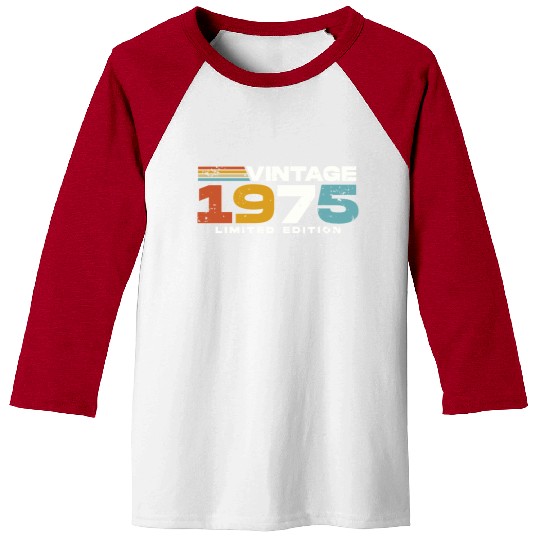 Vintage 1975 born Retro 50th birthday Baseball Tees