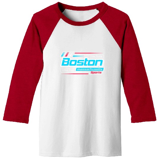 Stay Strong Boston Massachusetts Design Modern Baseball Tees