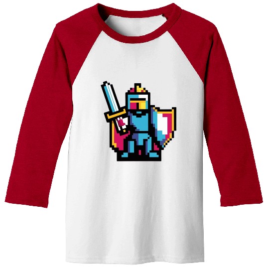 knight pixel art Baseball Tees