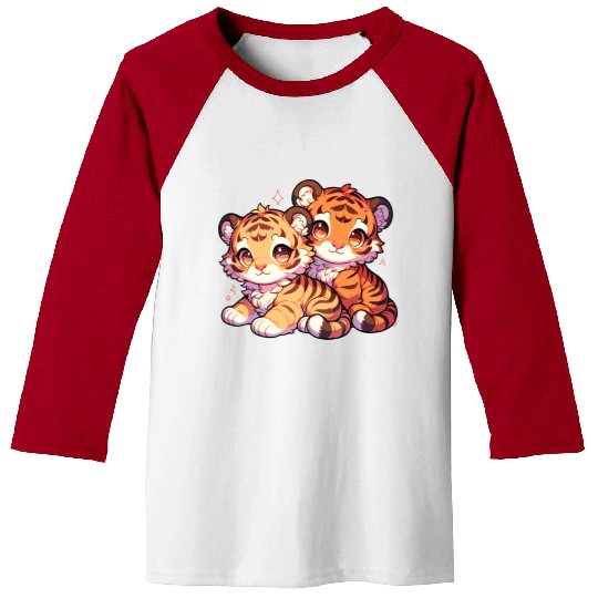 Adorable Baby Tiger Cubs Artwork - Cute and Baseball Tees