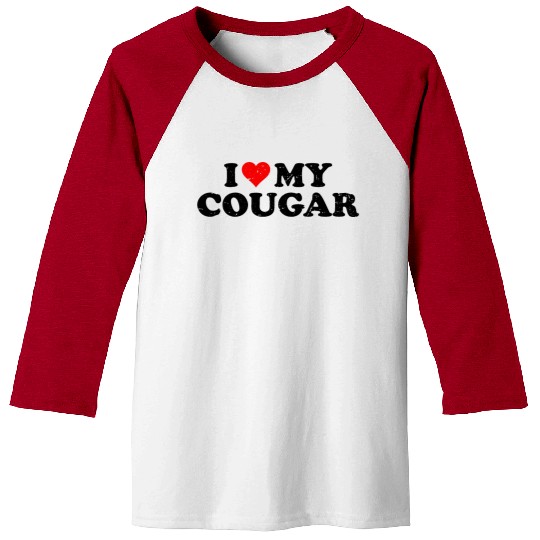 I Love Cougars Cougar Humor Valentine's Day 4WH1 Baseball Tees