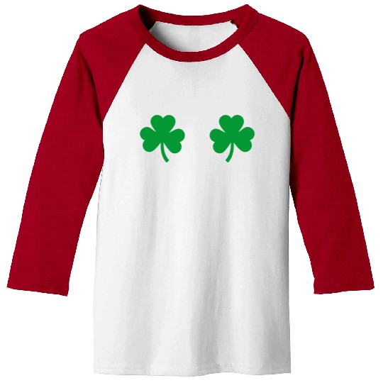 Shamrock Boobs Irish Boobies St Patricks Day Baseball Tees