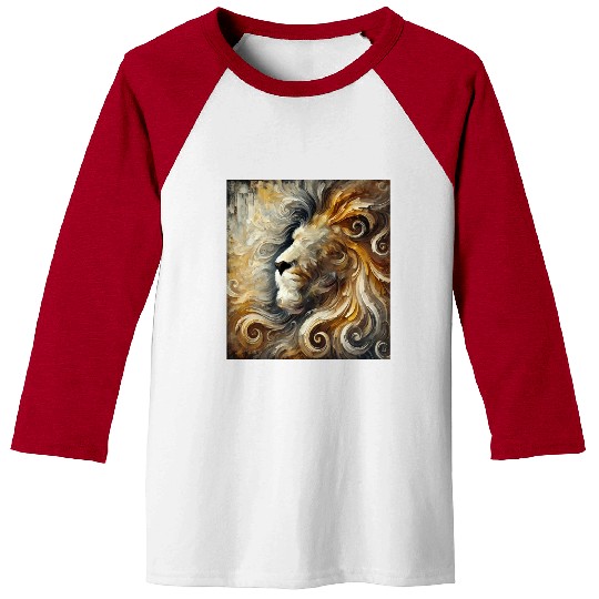Abstract Lion Baseball Tees