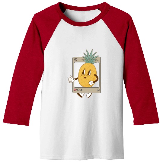 pineapple funny Baseball Tees