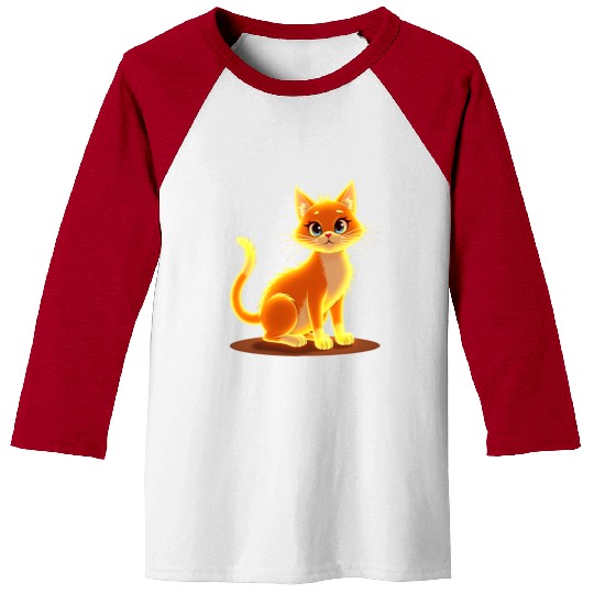 Neon Cat Magic Baseball Tees