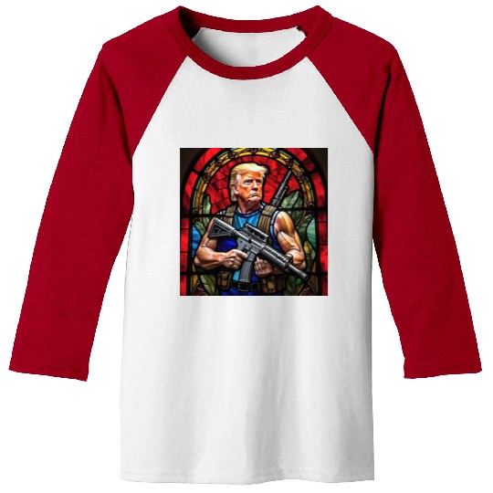 Trump the Commando Baseball Tees