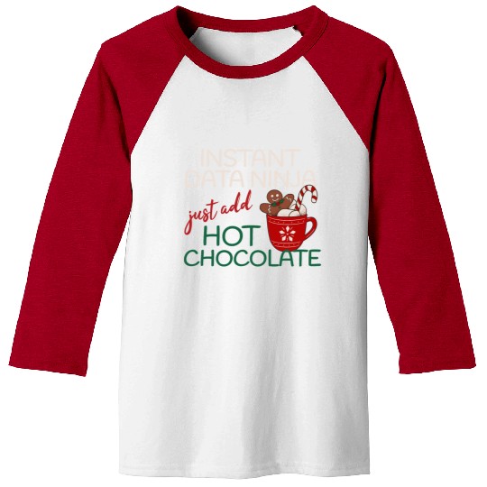 Data Ninja xmas hot Chocolate Christmas Baseball Tees