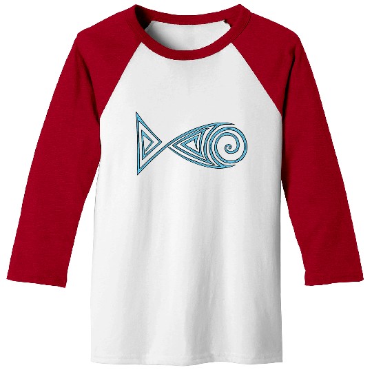 Zentangle stylized fish Baseball Tees