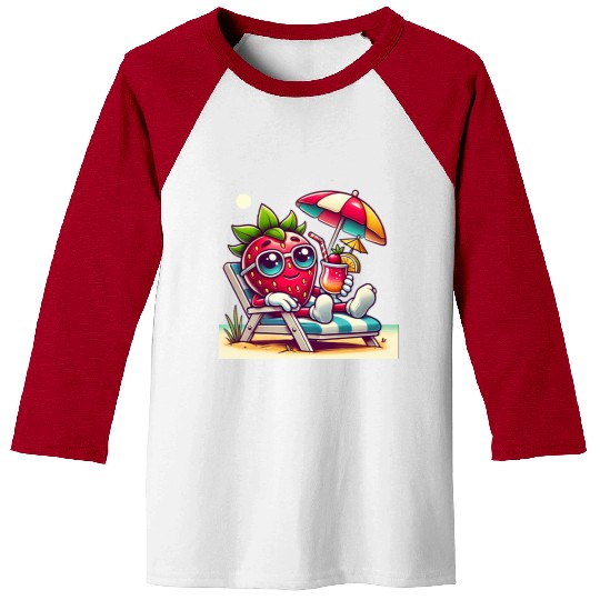 Strawberry Sun Baseball Tees
