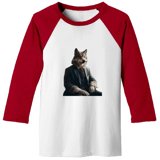 Business Wolf Ready for Success Baseball Tees