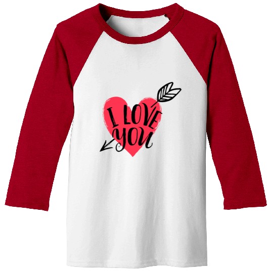 I Love You Baseball Tees