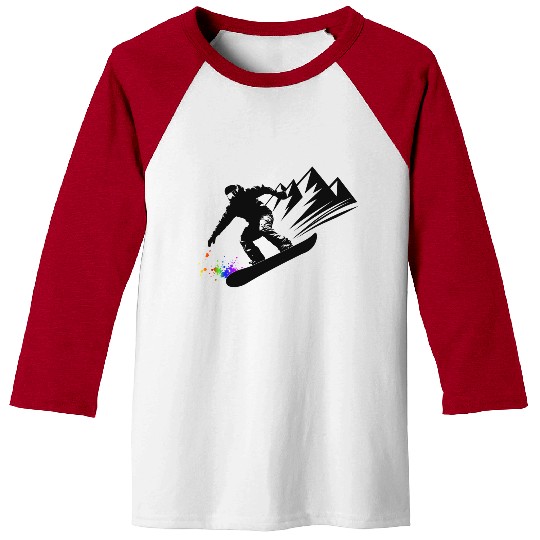 Snowboard Snowboarder Snowboarding Winter Sports Baseball Tees