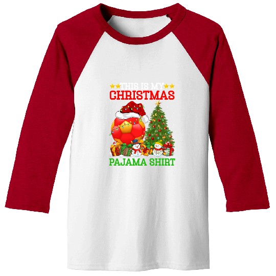 Handball Christmas Tree Lights Baseball Tees