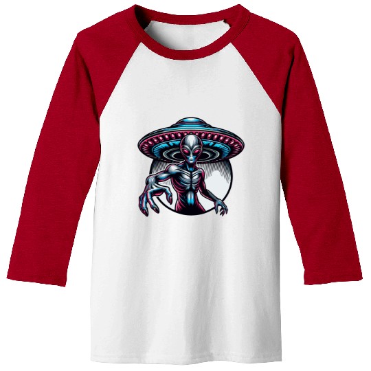 Grey Alien Baseball Tees