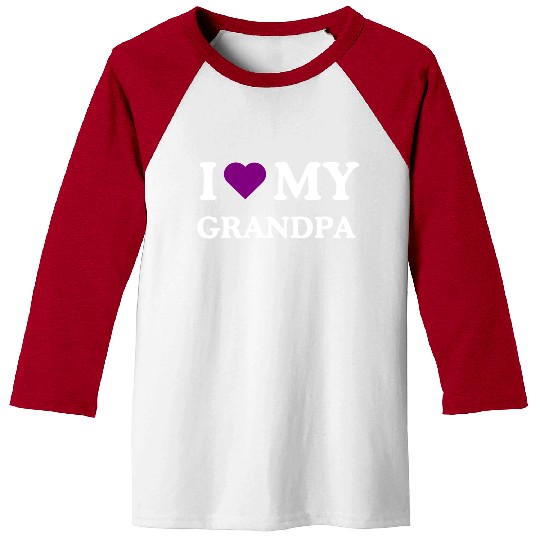 I love my grandpa purple Alzheimer's awareness Baseball Tees