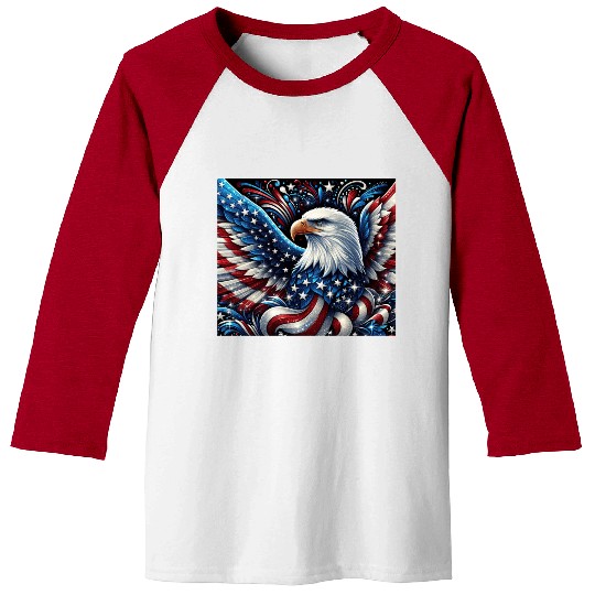 Patriotic Eagle Baseball Tees
