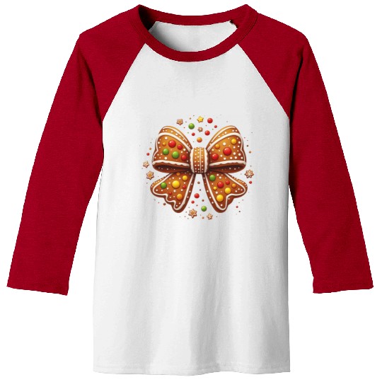 Gingerbread Coquette, Christmas Retro Baseball Tees