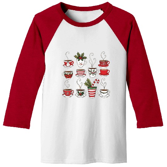 Merry christmas greetings candi cane Baseball Tees