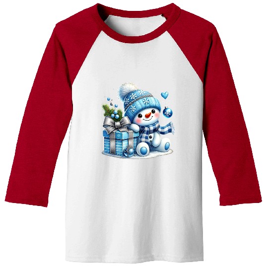 Cute Snowman, Christmas Snowman, Merry Christmas Baseball Tees