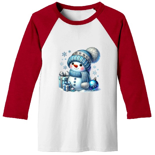 Cute Snowman, Christmas Snowman, Merry Christmas Baseball Tees
