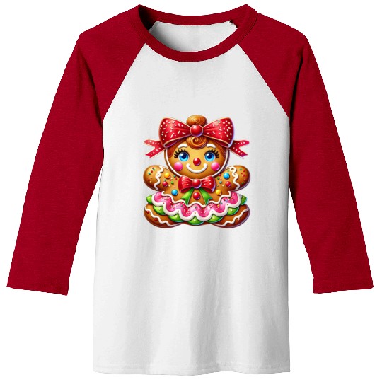Gingerbread Christmas, Merry Christmas, Candy Baseball Tees