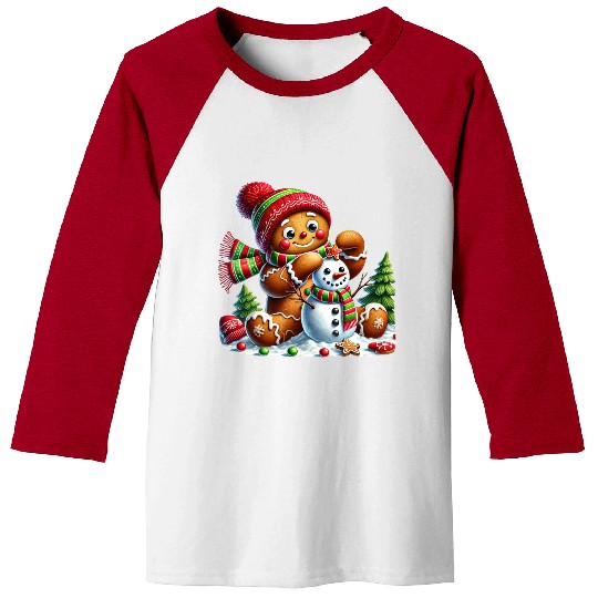 Gingerbread Christmas, Merry Christmas Baseball Tees