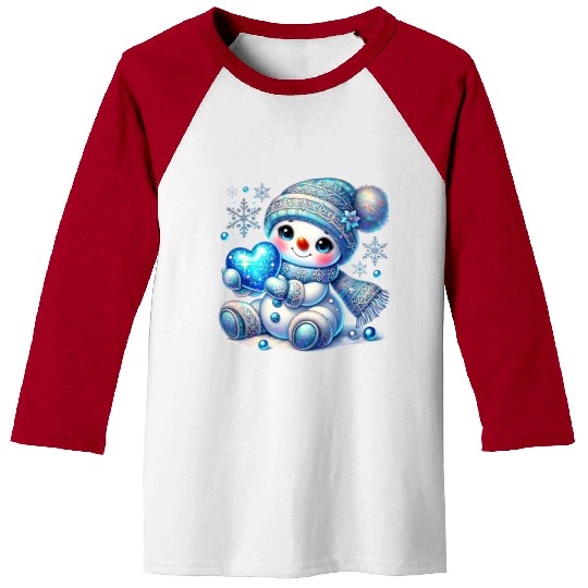 Snowman Christmas, Cute Christmas Baseball Tees
