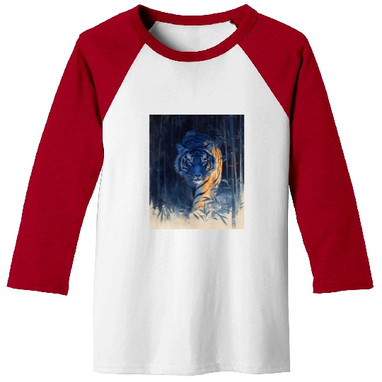 Majestic Tiger in the Bamboo Forest Baseball Tees
