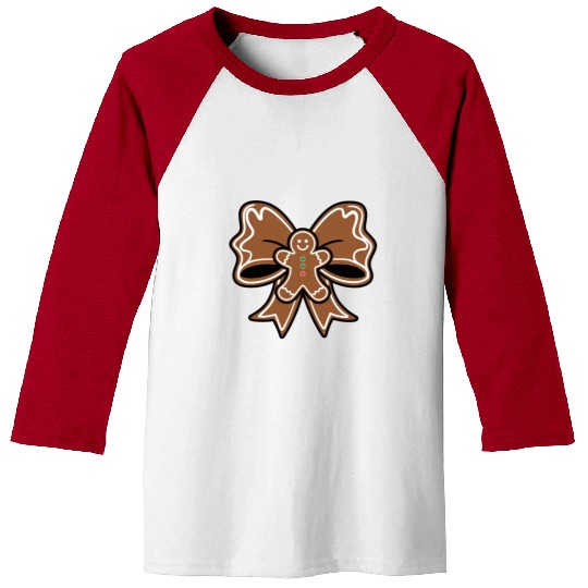 Christmas Coquette bow Baseball Tees